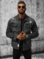 Muška traper jakna crna OZONEE NB/MJ515N