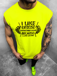 Muška majica bez rukava žuta-neon OZONEE MACH/M1210Z