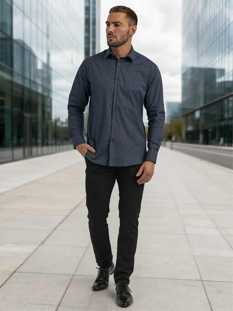 Muška Košulja Modra OZONEE V/V186