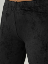 Ženske od velura sportske hlače crne OZONEE JS/92K521/3