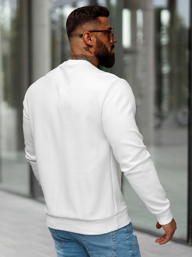 Muška Dukserica Bijela OZONEE O/P2027Z