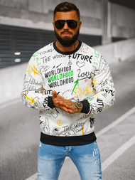 Muška Dukserica Bijela OZONEE JS/8B1228/1