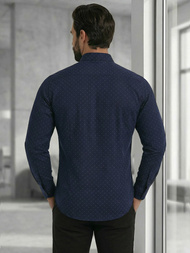 Muška Košulja Modra OZONEE V/V183Z