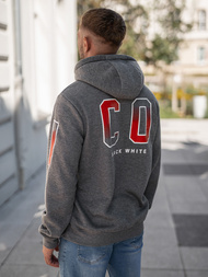 Muška dukserica s kapuljačom grafitna OZONEE JS/8B1739/5