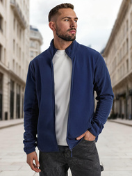 Muška dukserica s patentom modra OZONEE JS/HH016/25