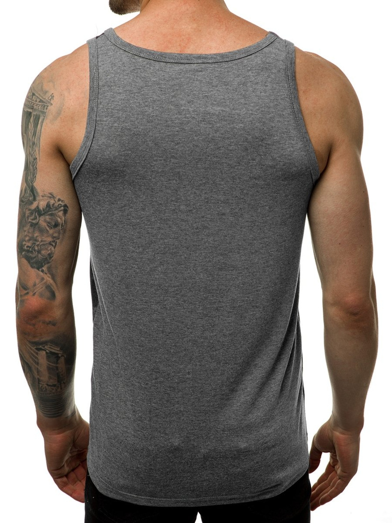 Muška majica bez rukava grafitna OZONEE JS/SS11033