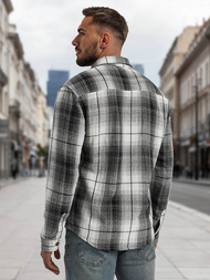 Muška košulja crno-bijela OZONEE NB/MC728N/4