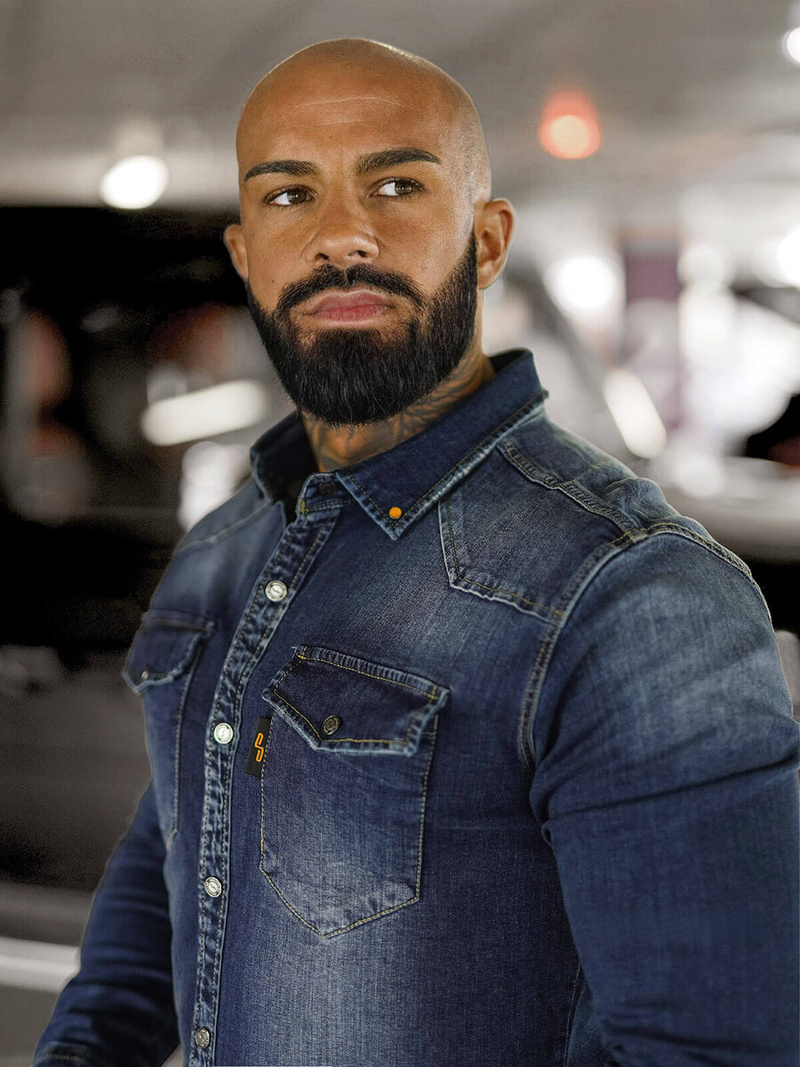 Muška traper košulja tamnoplava OZONEE O/51410