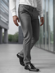 Muške chino hlače tamnosive OZONEE V/6545