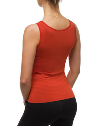 Ženska majica bez rukava tamnonarančasta OZONEE BT/71592B