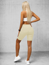 Kratke ženske tajice ecru OZONEE O/K5-J