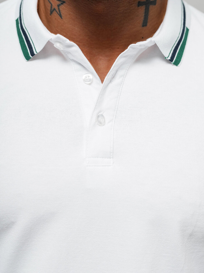 Muška polo majica bijela OZONEE O/DA736