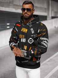 Muška dukserica s kapuljačom crna OZONEE JS/8B1250/3