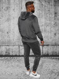 Muška trenirka od velura grafitna OZONEE JS/8C1169/6