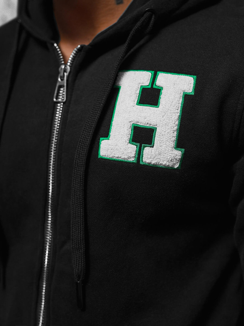 Muška dukserica s kapuljačom crna OZONEE NB/MF2006