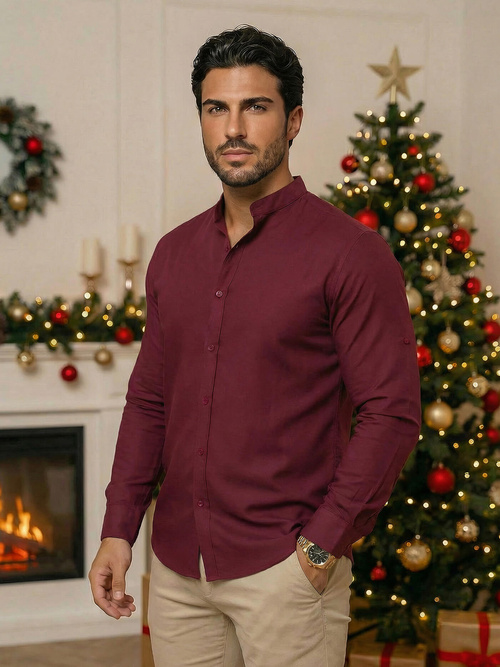 Muška Košulja Bordo OZONEE O/V57Z