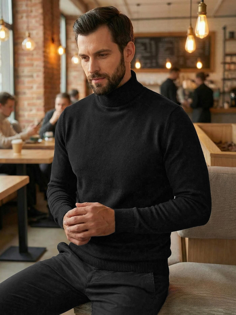 Muški Džemper Crni OZONEE JS/59B3603/3