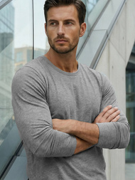 Muška majica dugi rukav grafitna OZONEE JS/2088Z