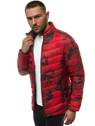 Muška proljetna jakna crvena-camo OZONEE JS/SM80Z
