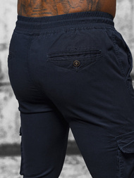Muške chino jogger hlače modre OZONEE NB/MP0201BS