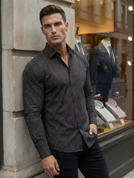 Muška košulja crna OZONEE V/V184Z