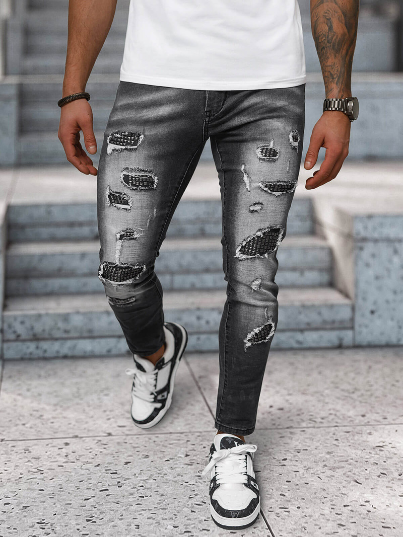 Muške traperice crne OZONEE NB/MP0152N