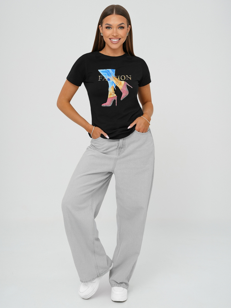 Ženska majica crna OZONEE JS/96T690/3