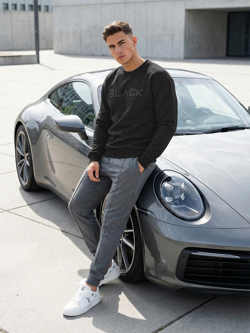 Muška dukserica crna OZONEE JS/8B1992/3