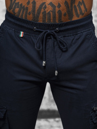 Muške chino jogger hlače modre OZONEE NB/MP0201BS