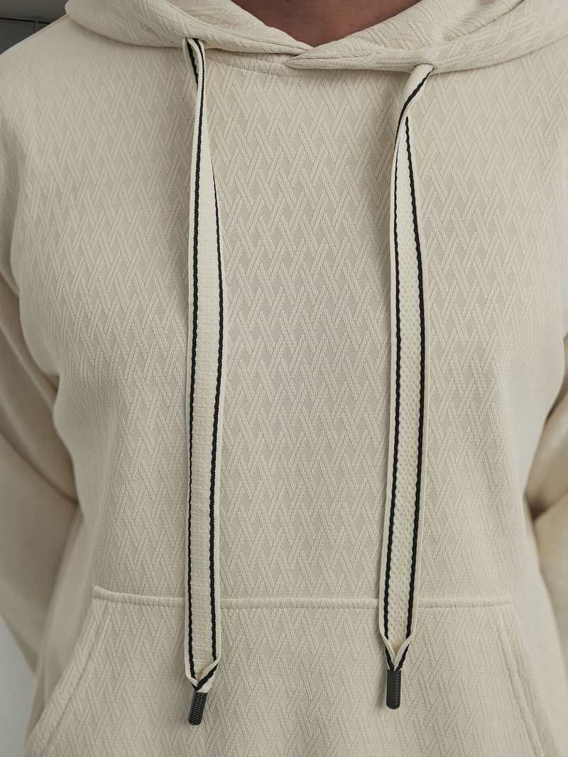 Muška dukserica s kapuljačom ecru OZONEE O/G3065