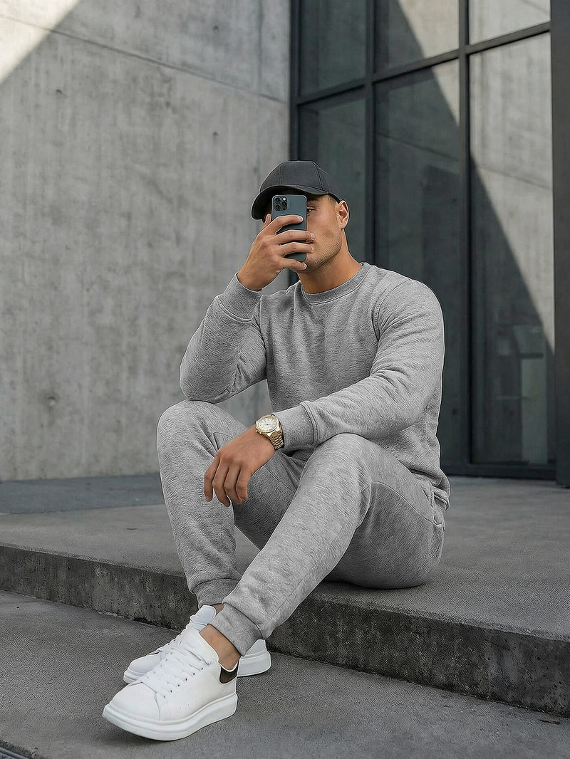 Muška trenirka siva OZONEE JS/68C10380/2Z