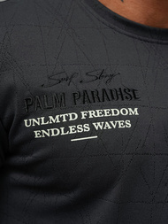 Muška Majica Crna OZONEE O/QQ1530