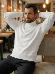 Muški džemper bijeli OZONEE JS/59B3603/1