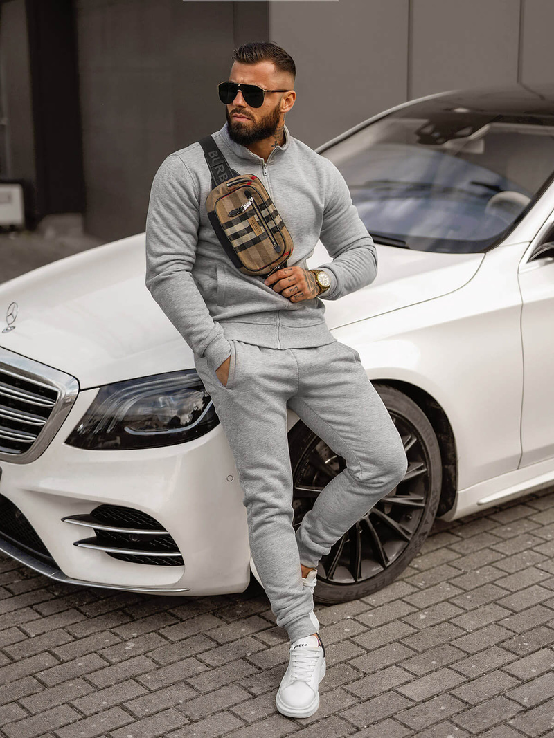 Muška trenirka siva OZONEE JS/68C10385/2Z