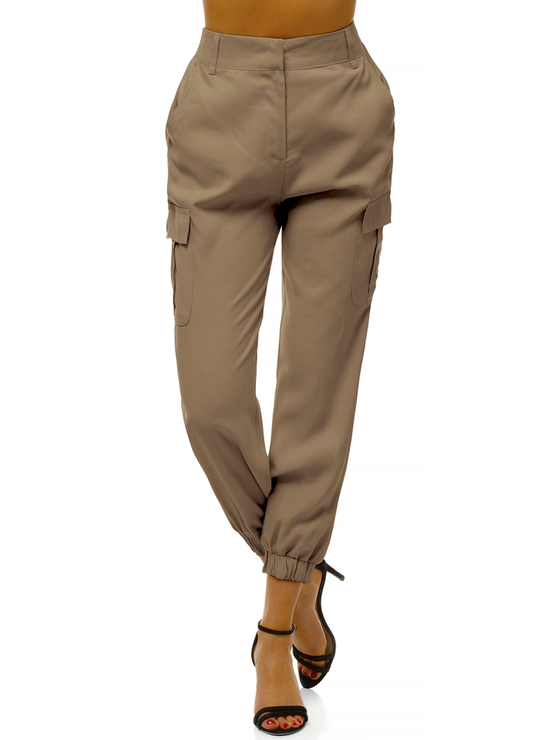 Ženske jogger hlače Tamno-bež OZONEE O/HM005