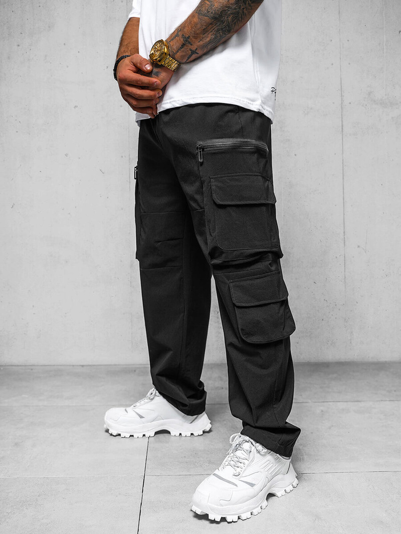 Muške Hlače Crne OZONEE O/PS5526