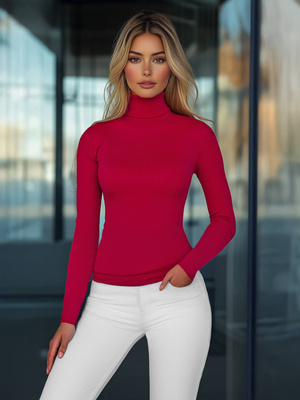 Ženski pulover bordo OZONEE JS/8009/5Z