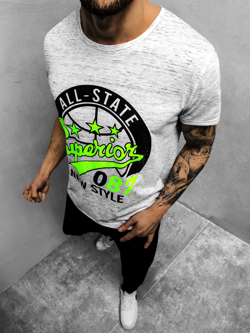 Muška majica Siva OZONEE JS/KS2043Z