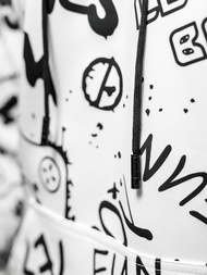 Muška dukserica s kapuljačom bijela OZONEE JS/8B1227/1