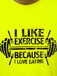 Muška majica bez rukava žuta-neon OZONEE MACH/M1210Z