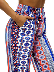 Ženske hlače plavo/narančaste OZONEE JS/1017/B69