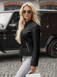 Ženska Kožna Jakna Crna OZONEE JS/11Z8208