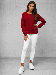 Ženska dukserica tamno-crvena OZONEE JS/W01Z