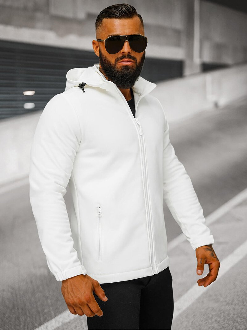 Muška softshell jakna bijela OZONEE JS/HH017/45Z