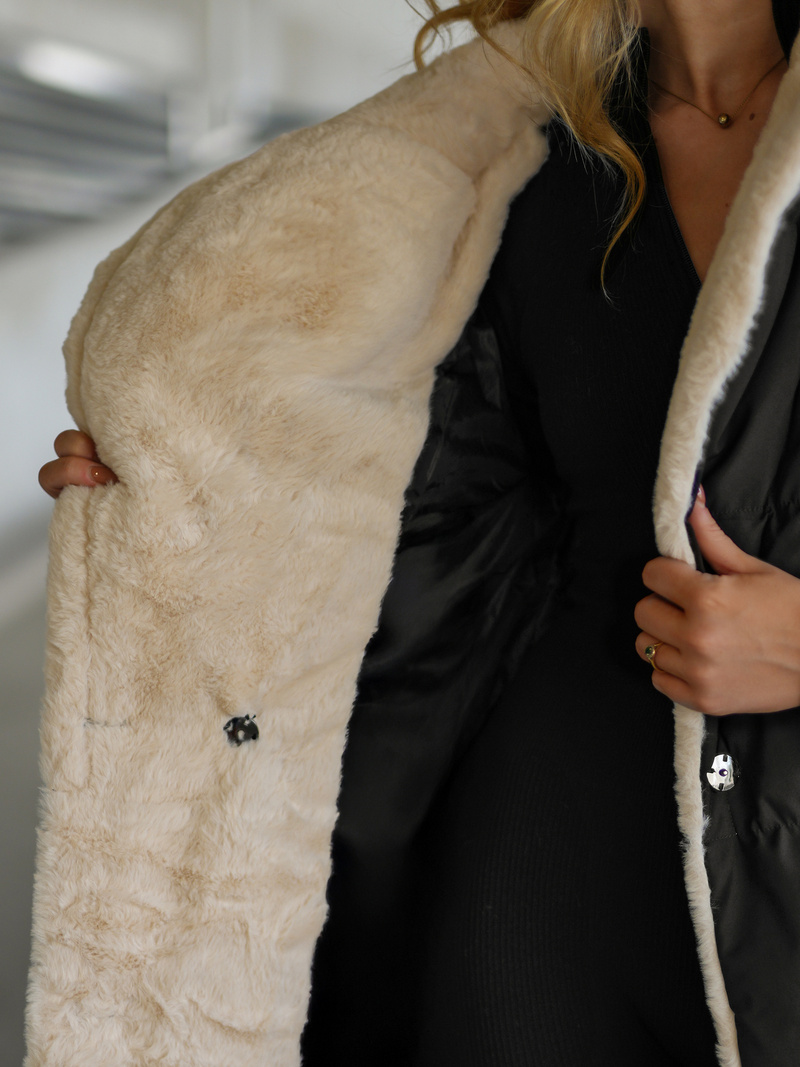 Ženska jakna crno-bijeli OZONEE JS/16M9168/392B