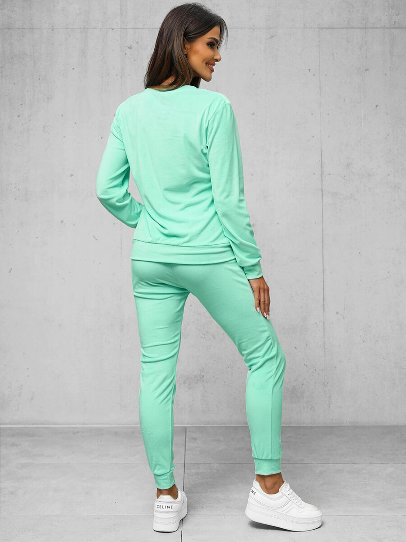 Ženski trenirka od velura tamno-mint OZONEE O/8C1173/139Z