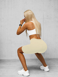 Kratke ženske tajice ecru OZONEE O/K5-J