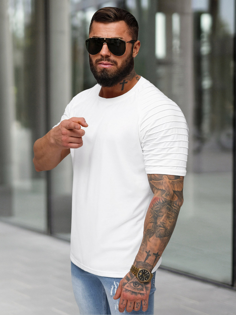 Muška majica bijeli OZONEE JS/8T88/1Z