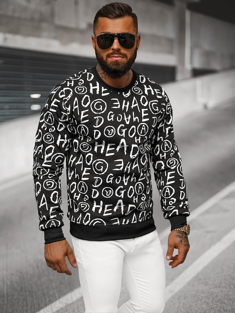 Muška Dukserica Crna OZONEE JS/8B1221/3