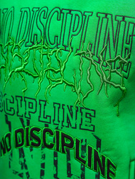 Dukserica s kapuljačom verde OZONEE O/SWE23037